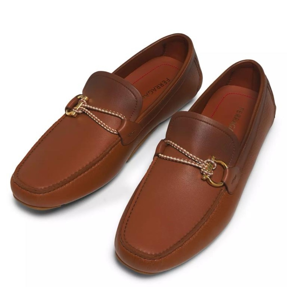 NWT Salvatore Ferragamo Brown Leather Loafers - Picture 4 of 5